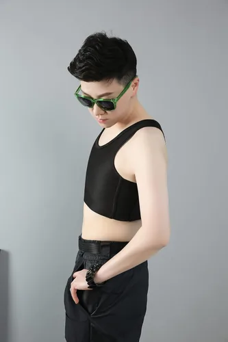 Vista 3 de BaronHong Carpeta de pecho transpirable de malla elástica Shapewear para Tomboy Trans Lesbian