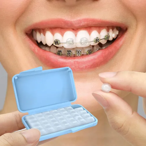 Vista 3 de BVN Cera dental: 10 cajas de tiras de cera de ortodoncia, cera de frenillos para dientes, cera ortográfica para aparatos ortopédicos, cera dental