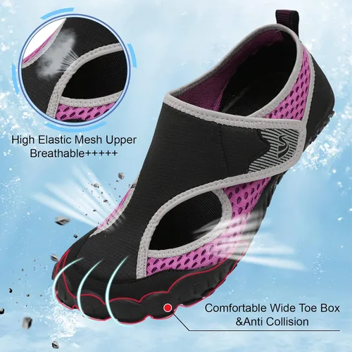 Vista 3 de Spesoul Zapatos de agua para mujer y hombre, para natación, playa, secado rápido, para piscina, senderismo, entrenamiento, deportes acuáticos al