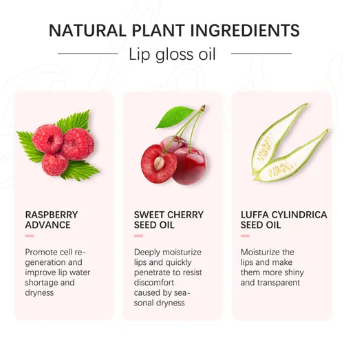 Vista 7 de Aceite de brillo labial, aceite hidratante para labios tintado, bálsamo labial transparente, brillo labial voluminoso, aceite labial transparente