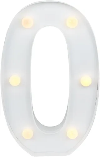 Vista 7 de Restaurantware Illumify - Luz LED de marquesina duradera de 7.1 x 1.2 x 8.7 pulgadas, número 0, a prueba de contacto, de plástico, con ranura