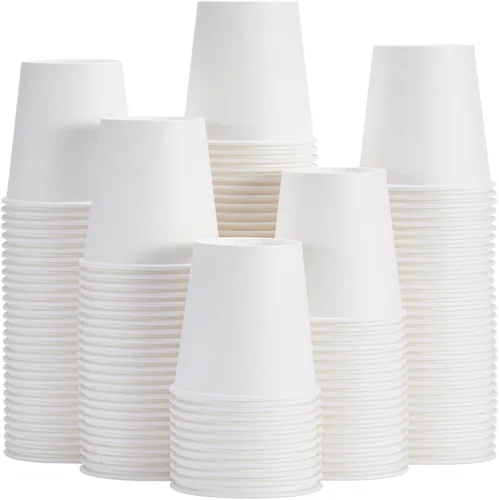 Vista 8 de Lamosi Paquete de 300 tazas de baño de 3 onzas, vasos de papel de 3 onzas, taza de enjuague bucal, mini taza de papel para fiestas, pícnics