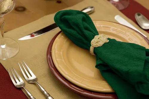 Vista 9 de Juego de 12 servilleteros de boda, diseños inspirados en granja, rústico y bohemio, perfectos para Navidad, fiestas y comidas diarias, paquete a