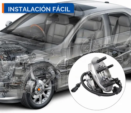 Vista 3 de MACEL 515050 Conjunto de rodamiento de cubo de rueda delantera compatible con Ford Explorer 2002-2005, Lincoln Aviator 2003-2005, Mercury