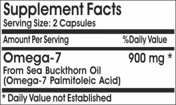 Vista 2 de Omega-7 Omega 7 900mg ácido palmitoleico/ 200 Cápsulas/ Puro/ por PureControl Supplements