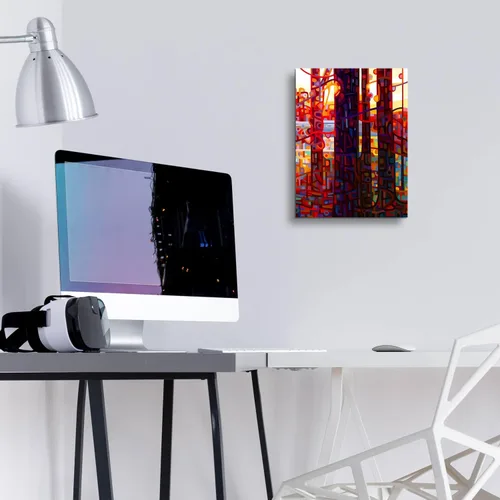 Vista 4 de Epic Art 'Carnelian Morning' de Mandy Budan, arte de pared de vidrio acrílico, 12 x 16 pulgadas
