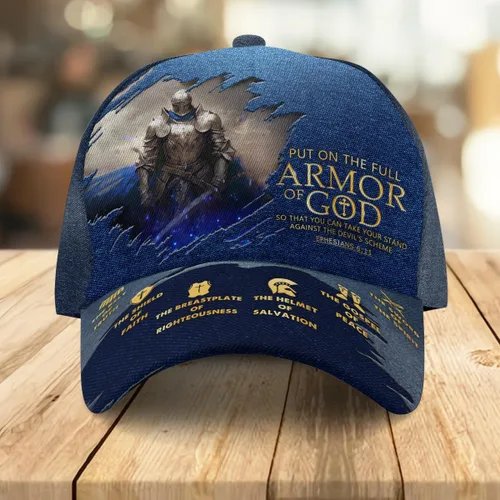 Vista 2 de Jesuspirit - Regalos cristianos para hombres - Gorra clásica de la Armadura de Dios - Regalo para papá en el Día del Padre, Gorra clásica del Hombre