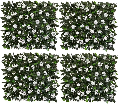 Vista 15 de Pantalla de Privacidad de Cerca Expandible para Balcón, Patio Exterior, Panel Decorativo de Cercado de Hiedra Artificial, Setos Artificiales