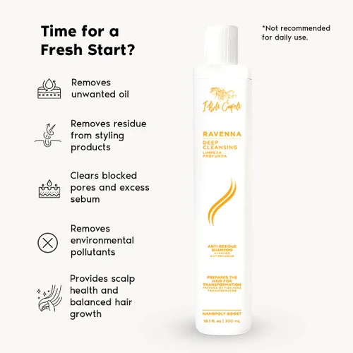 Vista 3 de I Belli Capelli Ravenna - Champú aclarador pretratamiento, champú aclarador para la acumulación -prepara la limpieza profunda del cabello, elimina