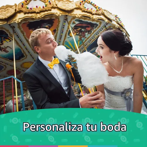 Vista 7 de 128 piezas de dulces de boda personalizados en miniatura y besos