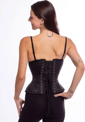Vista 3 de Orchard corsé CS-426 estándar para mujer brocado Underbust original acero deshuesado cintura entrenamiento corsé