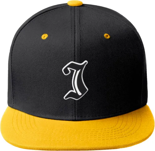 Vista 1377 de Daxton Gorra clásica con visera de billete plano con letras del alfabeto inglés antiguo de la A a la Z