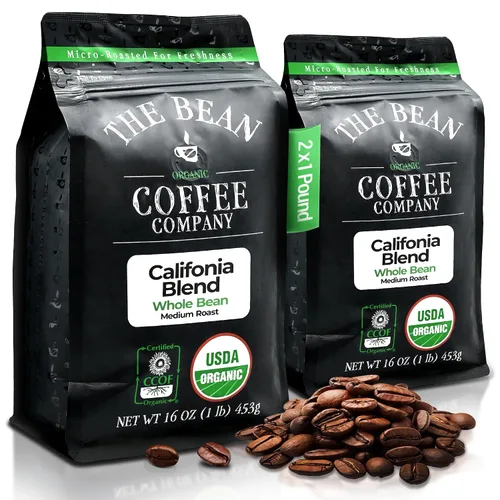Vista 13 de The Bean Organic Coffee Company Aloha Bean (avellana hawaiana), tostado medio, café en grano entero, bolsas de 16 onzas (paquete de 2)