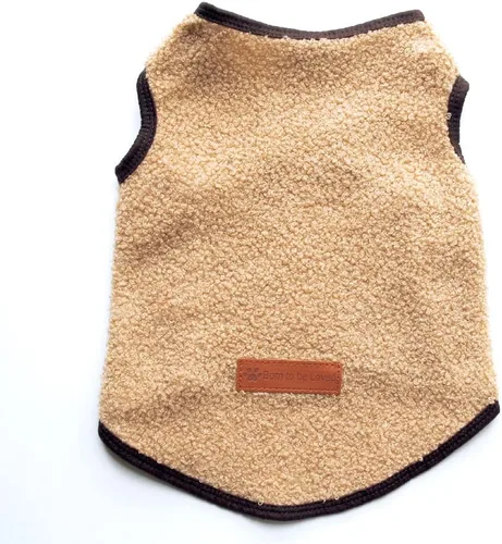 Vista 6 de Suéter para perro pequeño, chaqueta de forro polar sin mangas para invierno, ropa cálida para cachorros, abrigo de forro polar para Chihuahua Negro