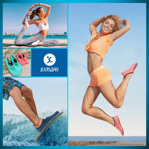 Vista 7 de SIMARI - Zapatos de agua para mujer y hombre, para natación, playa, agua, secado rápido, para yoga, surf, exteriores, SWS001