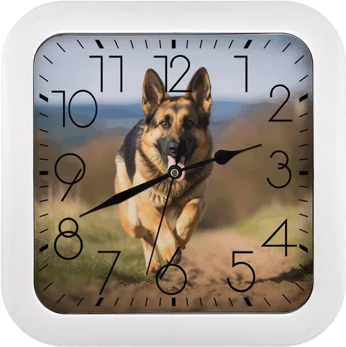 Vista 26 de 10" Square Modern Wall Clock,Animal Panther Print Kitchen Clocks Wall Battery Operated,Silent Non Ticking Unique Funny Cute Wall Clock for Living