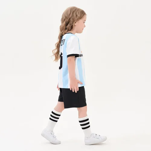 Vista 5 de Camisetas de fútbol para niños y niñas, trajes de camiseta de entrenamiento de fútbol para niños y niñas, uniformes