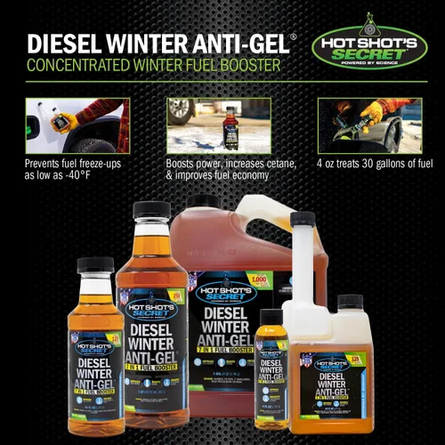 Vista 6 de Hot Shot's Secret Tratamiento de combustible anti-gel de invierno Diesel Trata 625 galones. Evita la gelificación del combustible, mejora