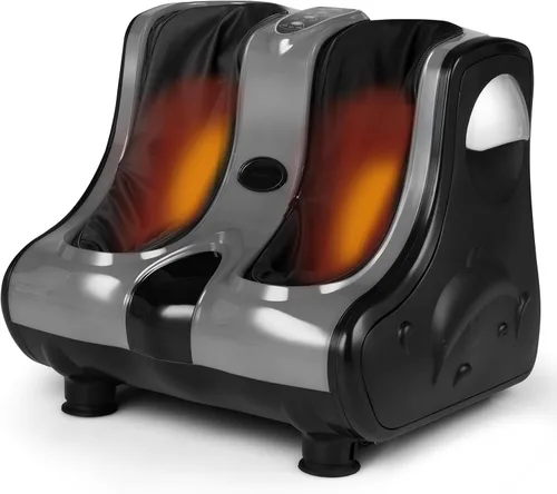 Vista 10 de Giantex Masajeador de pies y pantorrillas con calor, máquina masajeadora de pies Shiatsu con vibración, amasado profundo, modos de intensidad de 3