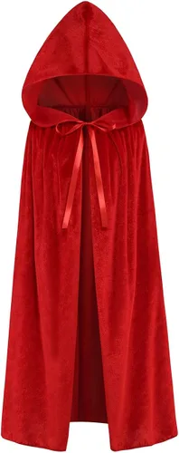 Vista 2 de Regenboog Kids Velvet Cape with Hood,Costume Cape Child,Halloween Costume Cloak,Christmas,Renaissance