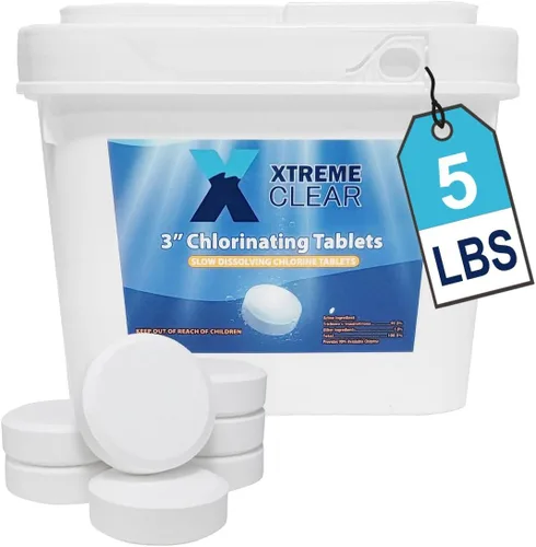 Vista 9 de XtremeClear Tabletas de Cloro de 1 Pulgada 1.5 libras para Piscinas, Tabletas de Cloración Estabilizadas de Larga Duración de 1" para Químicos