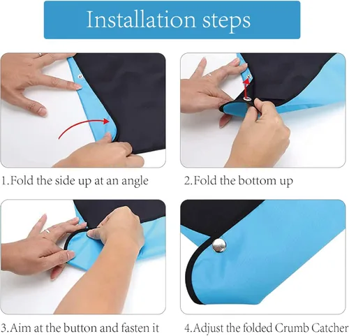 Vista 4 de CREATCABIN Babero clásico para adultos a cuadros para ancianos, impermeable, lavable
