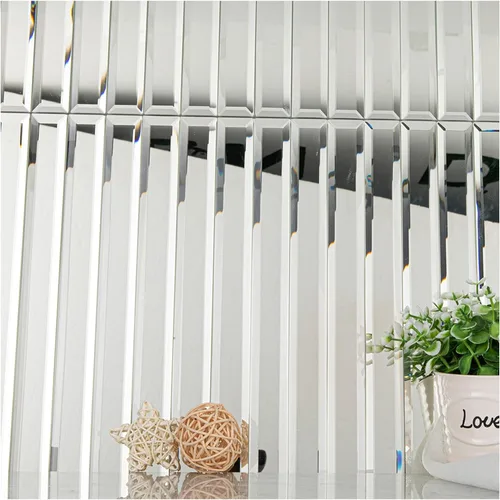 Vista 8 de Lovdeco - Tiras de espejo dorado para pegar y despegar para salpicadero de cocina y pared de baño, 30,5 x 30,5 cm, 5 piezas, 0,46 m².