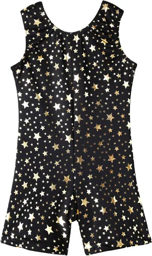 Vista 2 de QoozZ Bicicleta de gimnasia para niñas gimnasia con estampado de galaxia Unitard