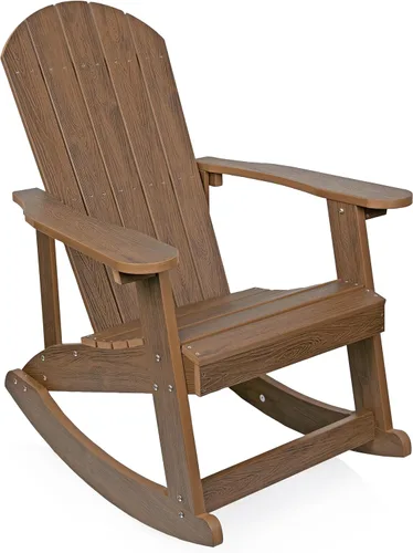 Vista 15 de Alpine Corporation Silla plegable Adirondack para exteriores de 38 pulgadas de alto con portavasos y otomana, diseño ergonómico clásico, muebles