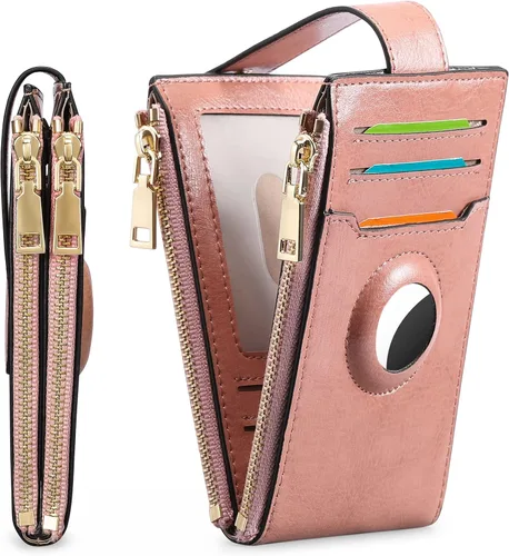 Vista 9 de FALAN MULE Airtag - Cartera para mujer con funda integrada integrada AA-Azul pavo real