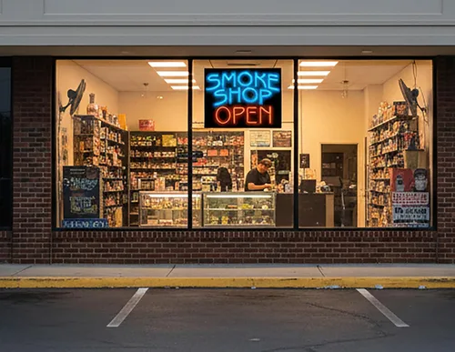 Vista 3 de Smoke Shop - Letrero de neón abierto, tamaño grande, 30 pulgadas de ancho x 24 pulgadas de alto, letrero de neón doblado a mano real, de calidad
