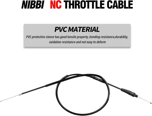 Vista 4 de NIBBI Cable de Acelerador 40.3", Repuesto Universal para Motocicleta 102.5cm Cable de Acelerador Ajustable, Para Dirt Bike Pit Bike YAMAHA Kawasaki
