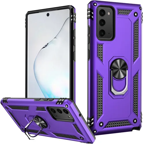 Vista 28 de LUMARKE Funda protectora para Galaxy Note 10, pasa 16 pies, prueba de caídas de grado militar, resistente con soporte de anillo magnético, Negro