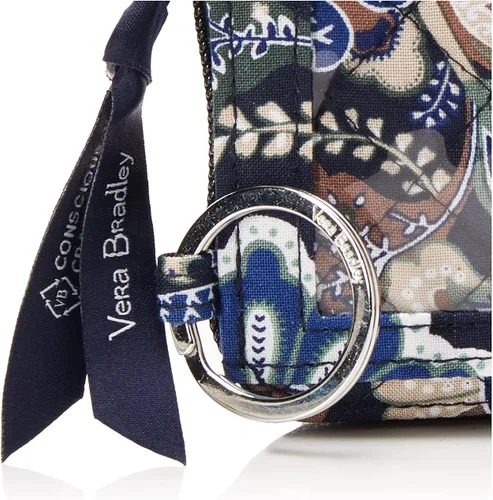 Vista 3 de Vera Bradley Cartera pequeña de algodón con cremallera para mujer con protección RFID