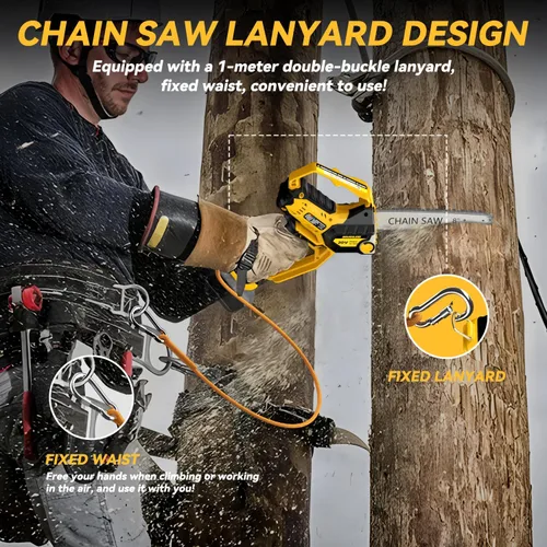 Vista 8 de Motosierra Mini para Batería Dewalt 20V Max, motosierra eléctrica inalámbrica de 2 en 1 de 8 pulgadas y 6 pulgadas con motor sin escobillas