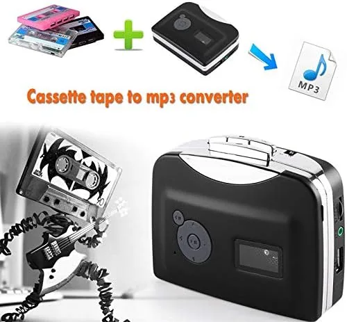 Vista 3 de Convertidor USB de cinta a MP3, compatible con reproductores de MP3 y teléfonos celulares, tamaño pequeño, independiente, no requiere computadora