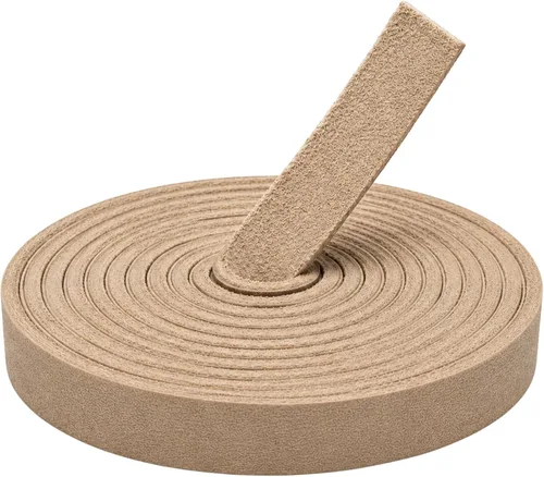 Vista 18 de TOFL Correa de cuero auténtico, tira de cuero de vaca de grano superior Beige
