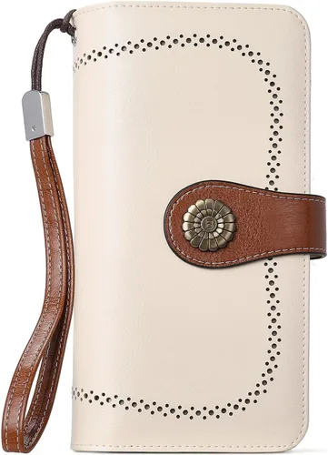 Vista 6 de BOSTANTEN Maletín para mujer Laptop Tote 15.6 pulgadas Cuero auténtico bolso de trabajo bolsa de trabajo Beige paquete cartera para mujer, Beige