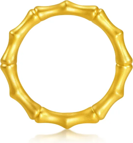 Vista 5 de CHOW SANG SANG Cultural Blessing 999 Anillo de bambú de oro macizo de 24 quilates para mujer 92241R