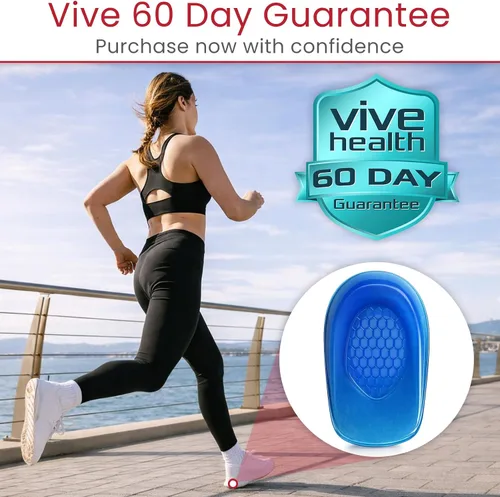 Vista 9 de Vive Envelop - Taloneras de gel para mujeres, hombres, espolón óseo, soporte para fascitis plantar, inserciones de zapatos que proporcionan alivio