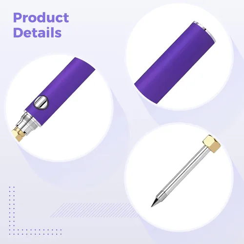 Vista 2 de Portable Cordless Soldering Iron, Usb Recharge, 3 Heads, Solder Wire, 1100Mah Battery, 510 Interface, Quick Heating