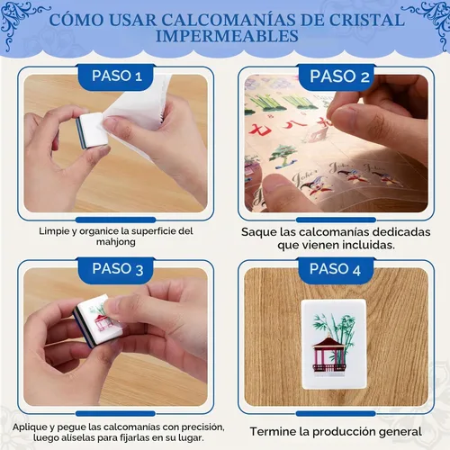 Vista 7 de Juego de azulejos de Mahjong americanos de acrílico 160