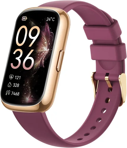 Vista 9 de Rastreador de salud y fitness para hombres y mujeres: reloj inteligente con monitor de ritmo cardíaco 24H, oxígeno en sangre, rastreador de sueño
