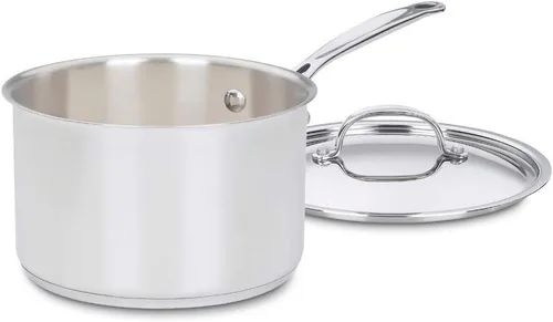 Vista 7 de Cuisinart Cacerola de 1.5 Cuartos con Tapa, Colección Clásica de Utensilios de Cocina del Chef de Acero Inoxidable, 719-16 Plateado