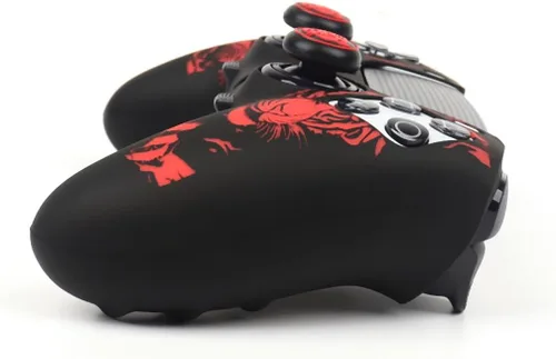 Vista 6 de RALAN Tiger - Fundas de silicona para controlador con 2 agarres para el pulgar, compatibles con PS5 Dualsense Edge Controller Play Station 5 Tigre