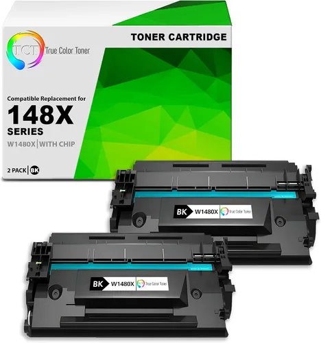 Vista 10 de TCT Cartucho de tóner negro compatible con 148A para HP W1480A 2PK