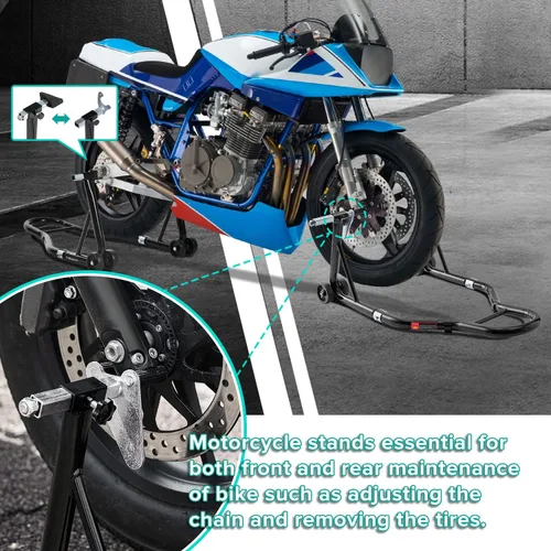 Vista 6 de Soporte para motocicleta, basculante delantero y trasero para bicicleta deportiva, 850 libras, U+L Fits BMW Yamaha Honda Kawasaki Suzuki