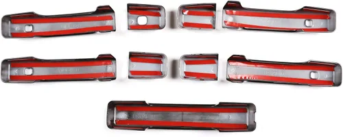 Vista 9 de ABS Car Exterior Door Grab Manijas Cubierta para Land Rover Defender 110 2020 Accesorios de coche (negro)