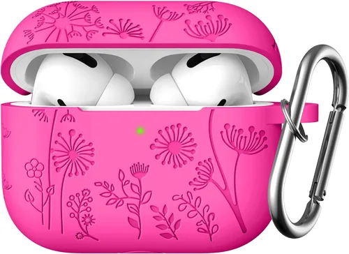 Vista 9 de Lerobo - Funda para AirPods Pro 2, funda de silicona suave con llavero para mujer