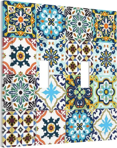 Vista 41 de Cubiertas Decorativas para Placas de Interruptor Diente de León Azul Rústico Citas Inspiradoras Casa de Campo Tablón de Madera Gris 1 Gang Cubierta